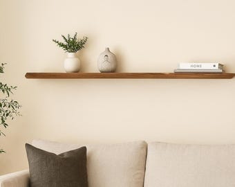 Mensola da parete in legno di noce, mensola galleggiante per arredamento soggiorno, regalo per nuova casa moderna