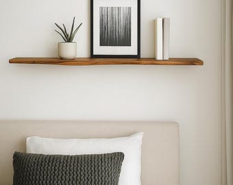 Handmade Solid Wood Floating Shelf Rustic Wall Storage Shelves