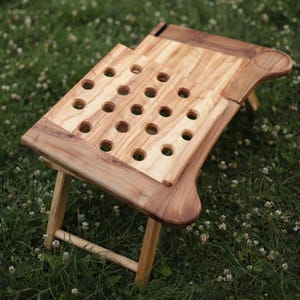Laptop Desk Solid Wood Folding Tray with Vent Holes Bed Table Handmade Gift for Remote Worker Home Office Outdoor Use Breakfast in Bed Tray