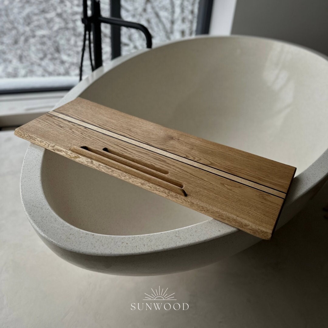 Handmade Wooden Bath Shelf Bathtub Tray Book, Wine Glass, Laptop Holder Etsy