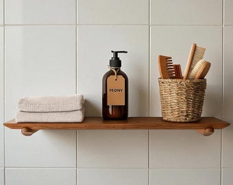 Mensola Flottante In Legno Massello In Tono Noce 50x7cm | Leroy Merlin - Foto 10