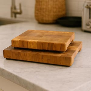 Cutting Board Solid Oak Butcher Block Handmade Kitchen Chopping Board Wooden Kitchen Gift End Grain Board Gift for Chef Picnic Butcher Block