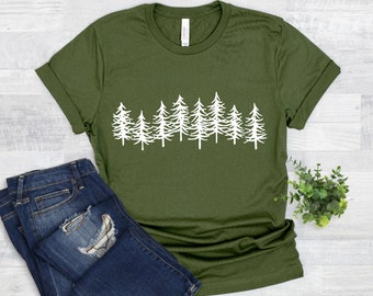 Pine Tree Shirt, Pine Tree T Shirt, Camping Shirt, Hiking Shirt, Adventure Shirts, Nature Lover Gift, Outdoors Shirt