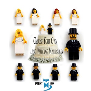 Lego Groom Minifigure Black Suit Top Hat Cake Topper Wedding Best Man Usher 