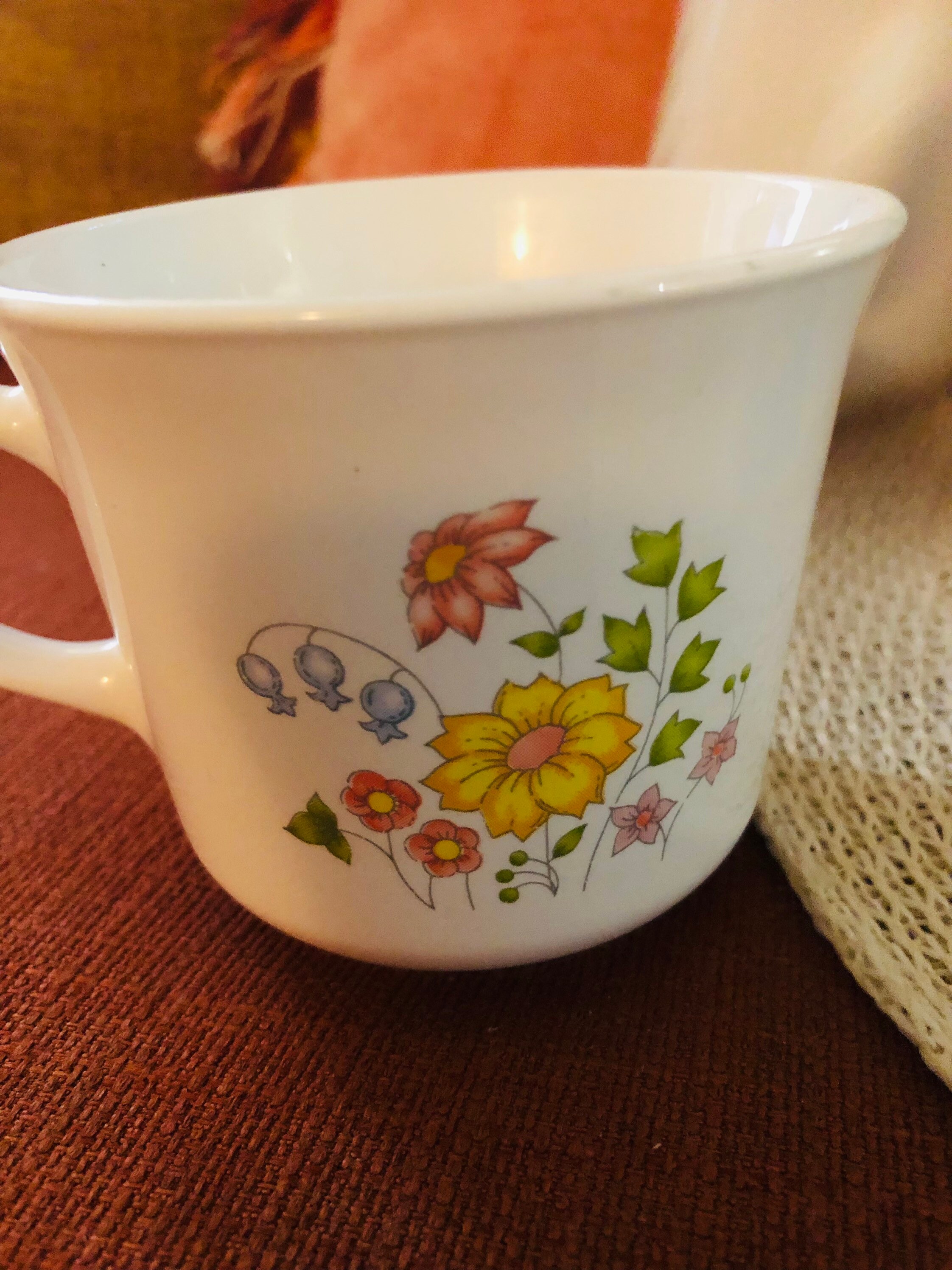 Corelle pastel wildflower Tea Cups/Coffee Etsy