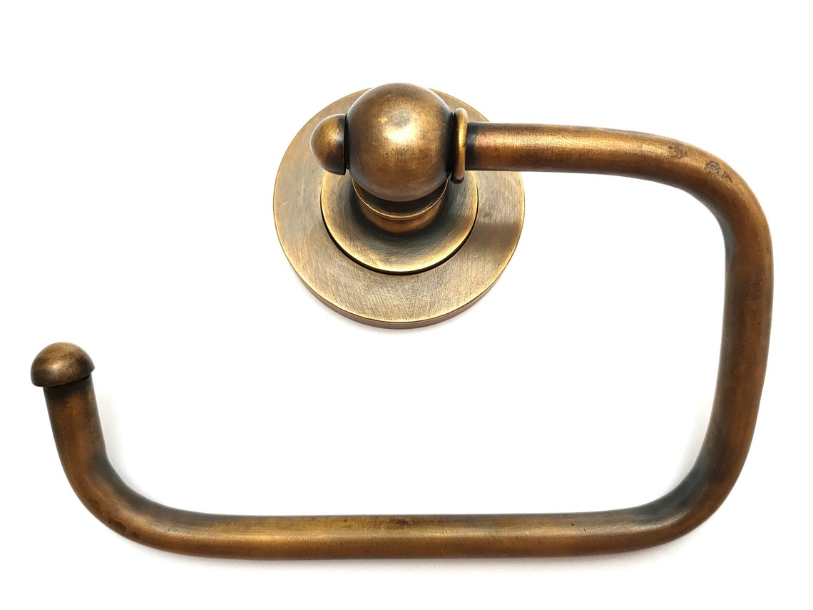 Antique Brass Toilet Roll Holder No screws visible FREE Etsy