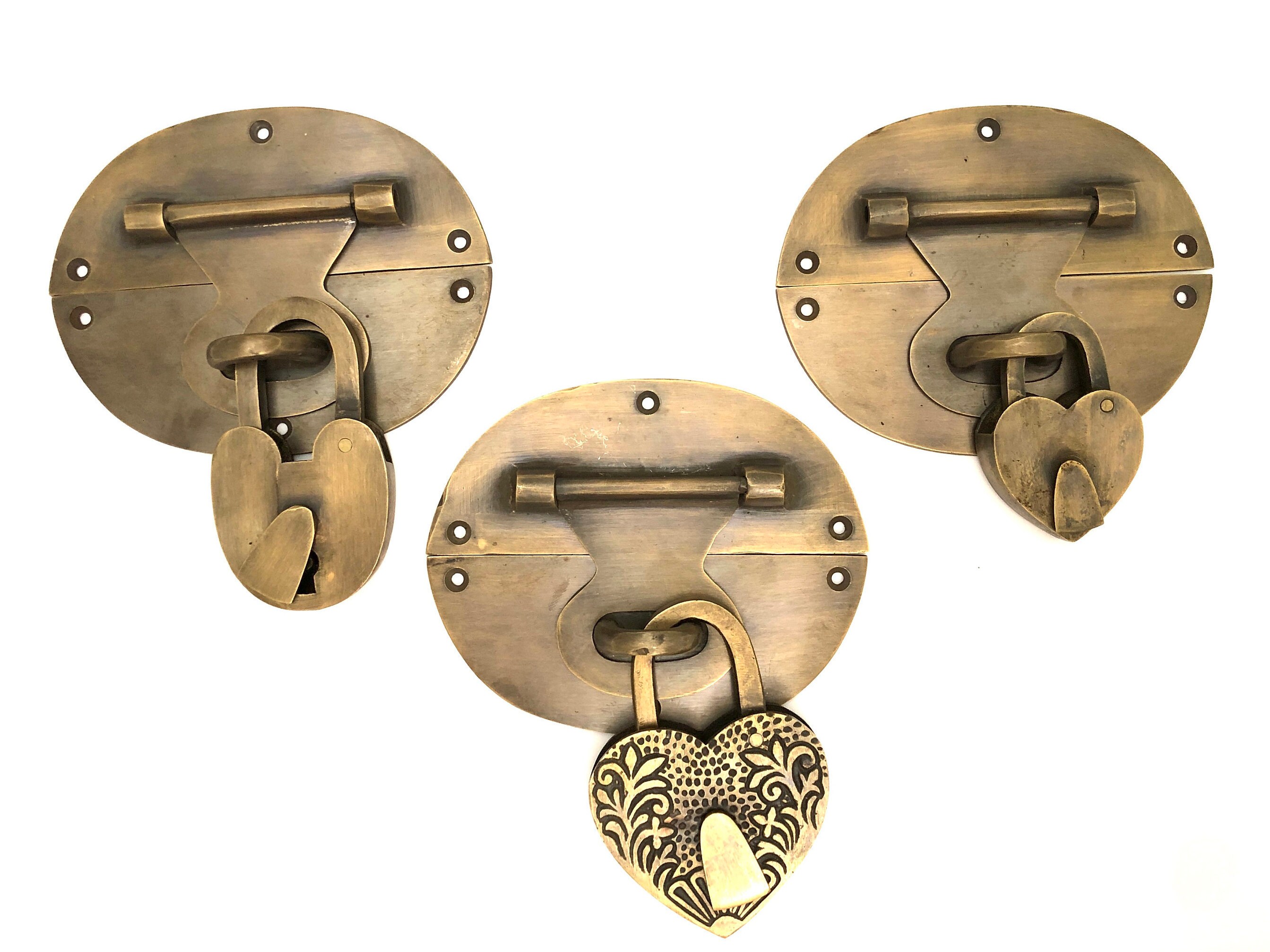 Vintage Lock Padlock Latch Treasure Chest Antique Clasp Etsy