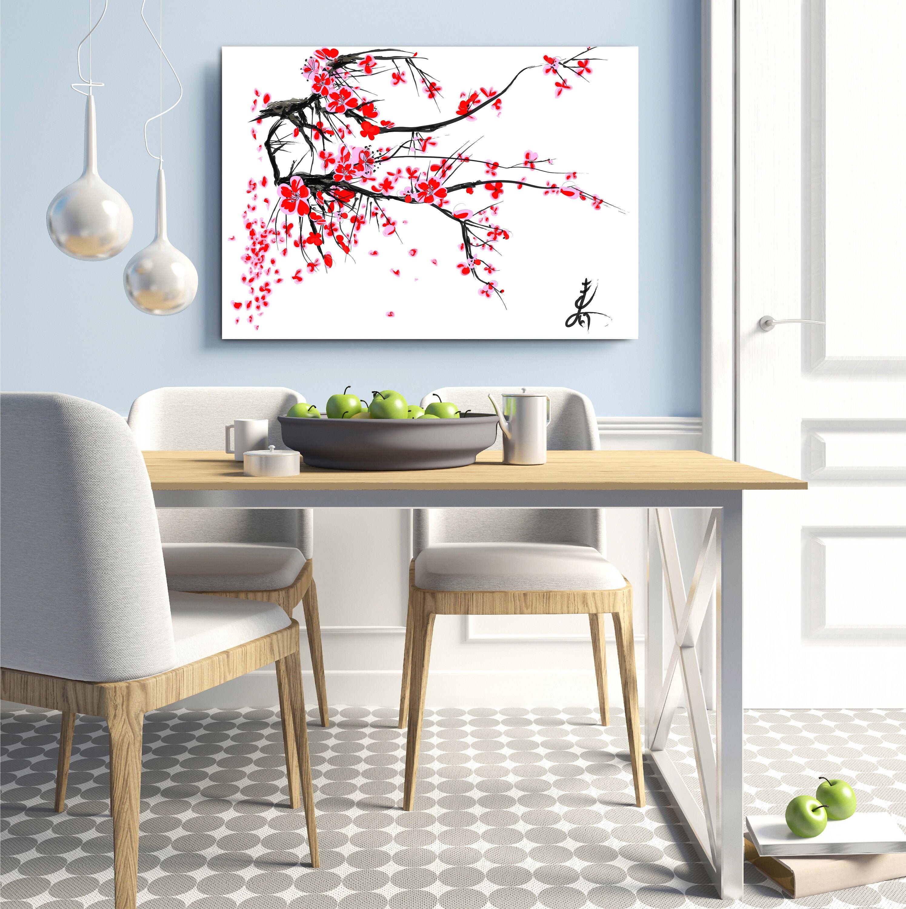 Japanese Cherry Tree Isolated on White Background Free | Etsy