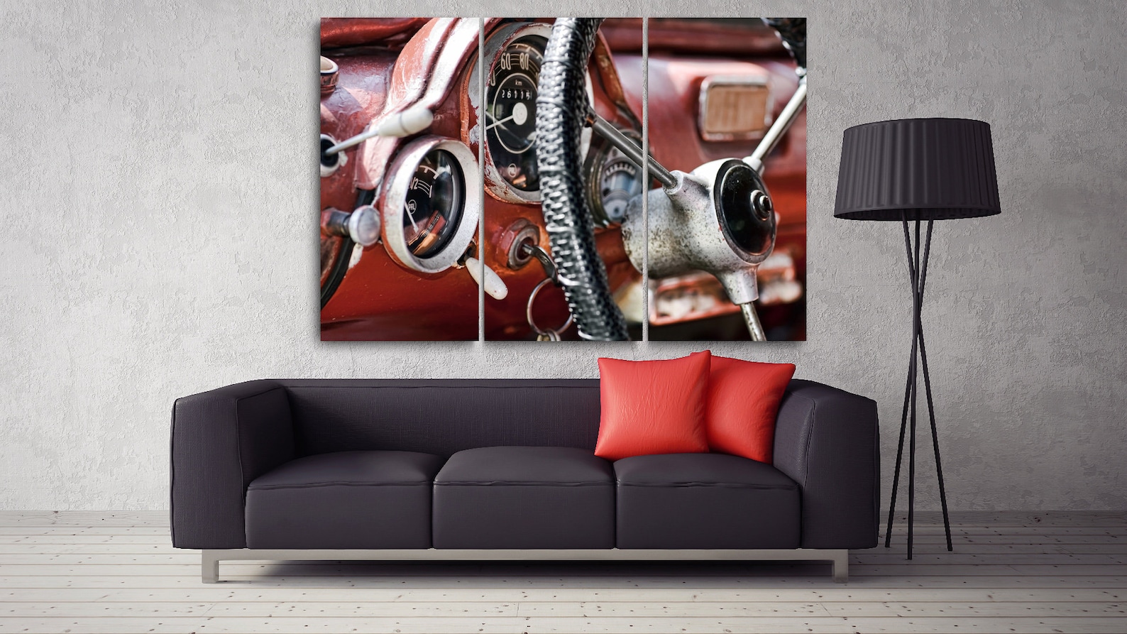 Interior In An Old Car Contemporary Art Dad Day Old Etsy