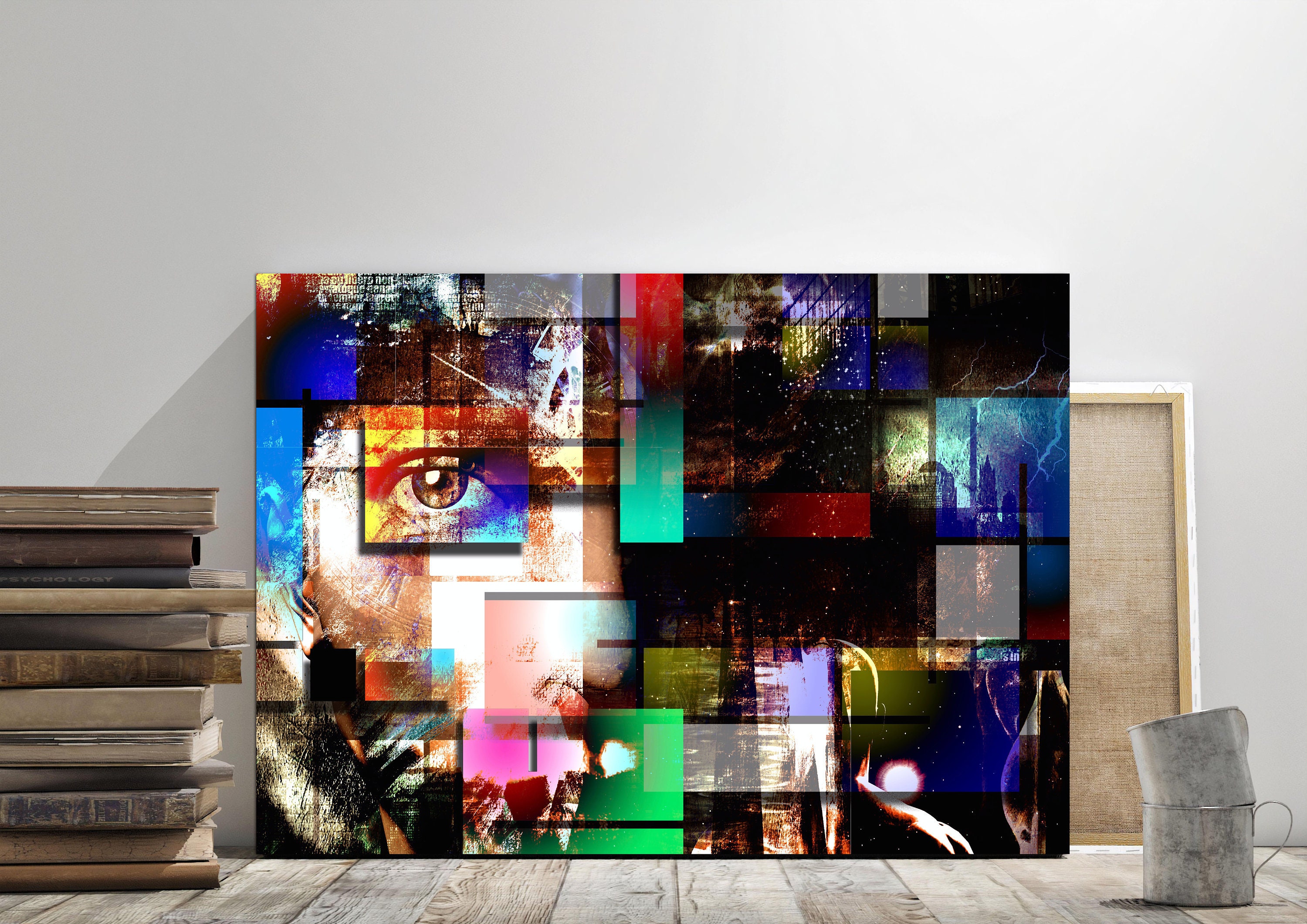 Modern Art Wall Collage Geometric Wall Art Geometric | Etsy