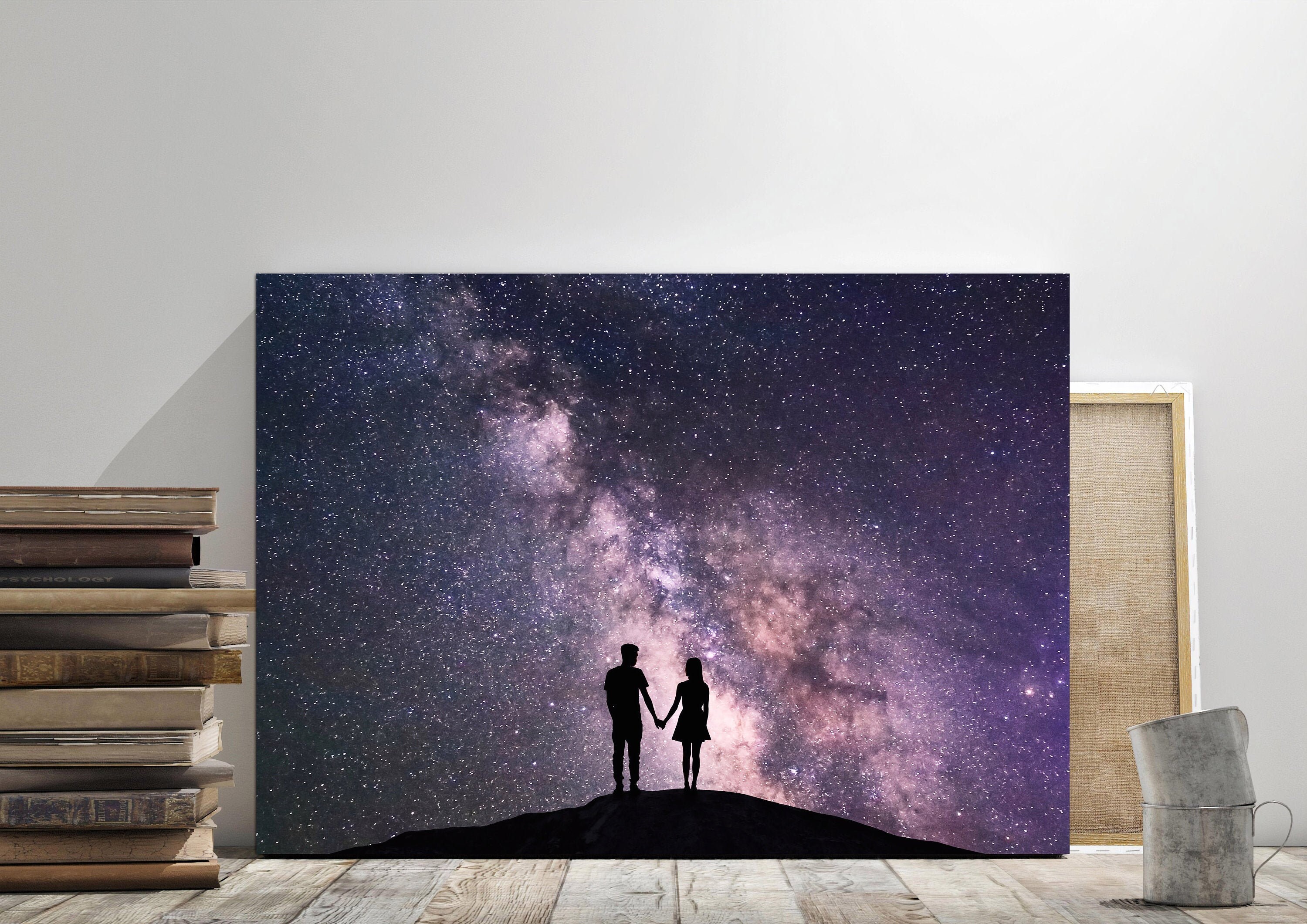 Couple Silhouette Standing Canvas Wall Art Home Decor | Etsy