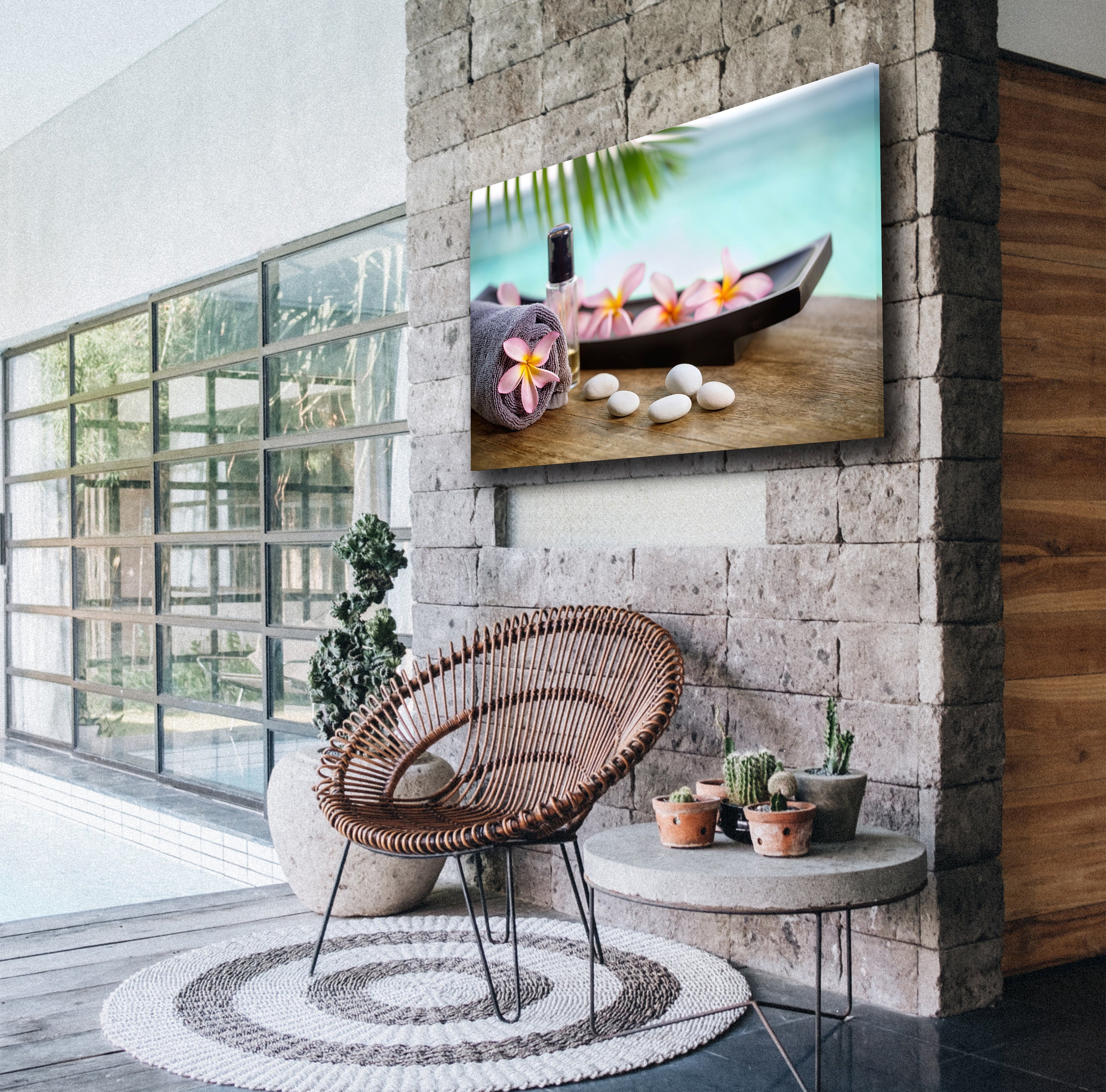 Balinese Spa Setting Spa Wall Decor Bathroom Art Print Etsy