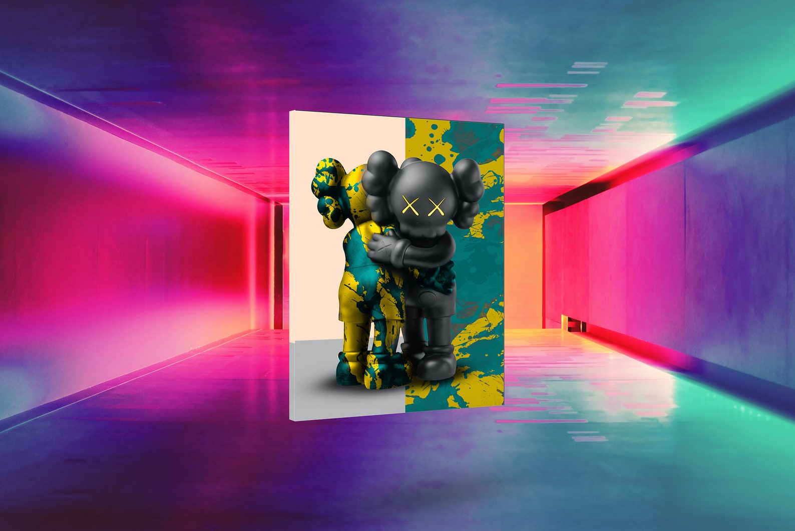 KAWS Original Canvas Kaws Hypebeast Poster Hypebeast Room Etsy