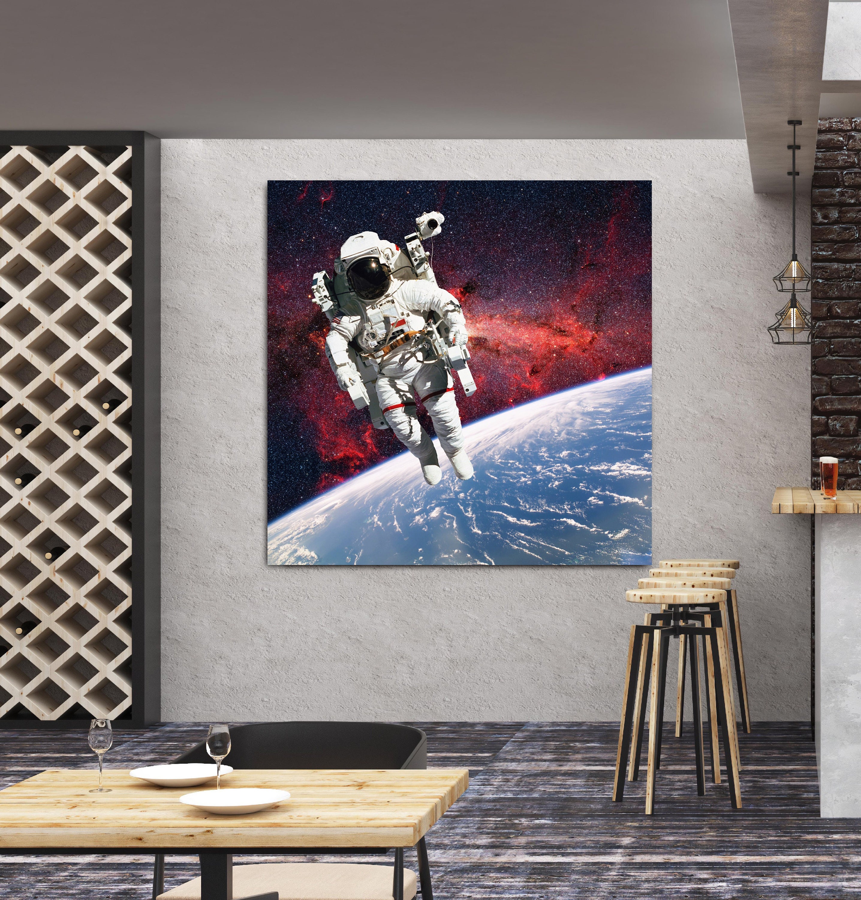 Outer Space Wall Decor
 The Astronaut in Outer Space Space Wall Art Astronaut Etsy UK