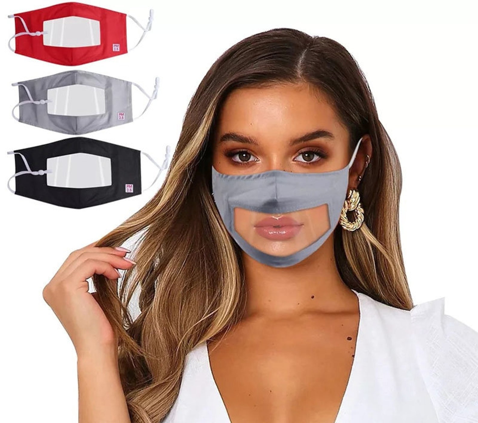 Lip Language Face Mask Seethrough Reusable Dustproof Face Etsy