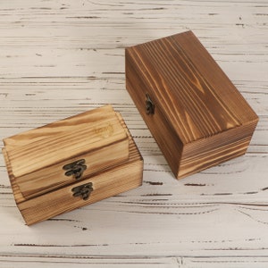 Wooden Storage, Laser Engrave Clasps Box, Decorative Carbonization Box, Groomsmen Gift, Bride Gift Box, Groom Gift Box
