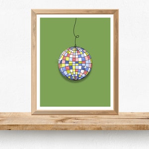 Groovy Disco Art Print | Wall Decor Poster | Art Poster | Disco Art
