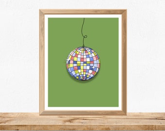 Groovy Disco Art Print | Wall Decor Poster | Art Poster | Disco Art