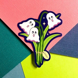 Ghost &quot;Boo&quot;quet Sticker | Ghost Sticker | Glossy Vinyl Waterproof Sticker