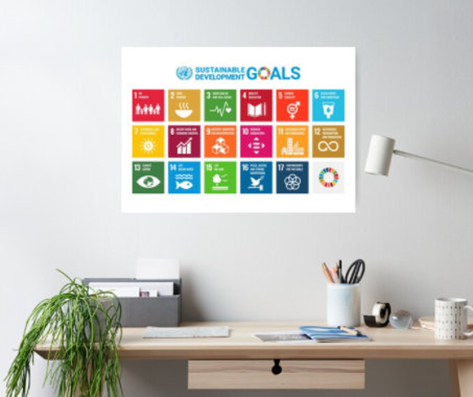 Sustainable Development Goals UN SDGs Poster Etsy