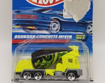 Hot Wheels Oshkosh Concrete Mixer Miniature Collectible Model Toy Car