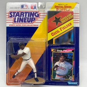 Cecil Fielder Detroit Tigers Weiß Startaufstellung Perfektes Geburtstagsgeschenk MLB Sammelbares Action-Figur Baseballkarte Sport Erinnerungsstücke