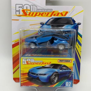 Matchbox BMW i8 Metalflake Blue Perfect Birthday Gift Miniature Collectable Scale Toy Car