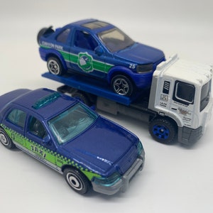 Gegoten vintage matchbox-auto: Ford Taxi, Land Rover, platte vrachtwagen