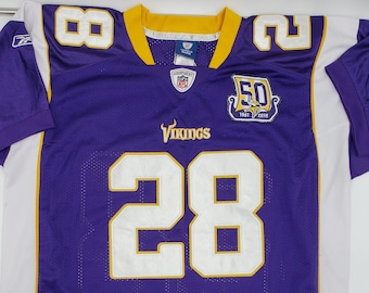 Reebok Adrian Peterson Jersey Adult Large Purple Minnesota Vikings #28 NFL