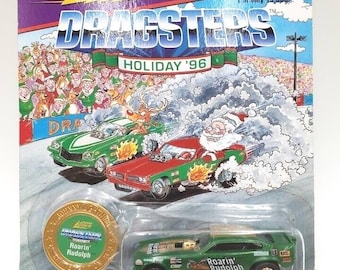 Johnny Lightning Roarin' Rudolph Green: Dragsters Holiday '96 Diecast Car