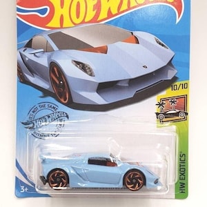 Hot Wheels Lamborghini Sesto Elemento Light Blue HW Exotics Diecast Toy Car
