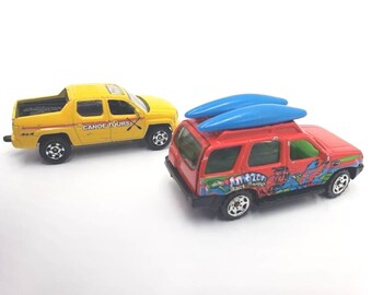Vintage Matchbox '07 Honda Ridgeline, '01 Nissan Xterra: Outdoor Sights  Canoe Tours and Amazon Rain Forest Diecast Car Lot