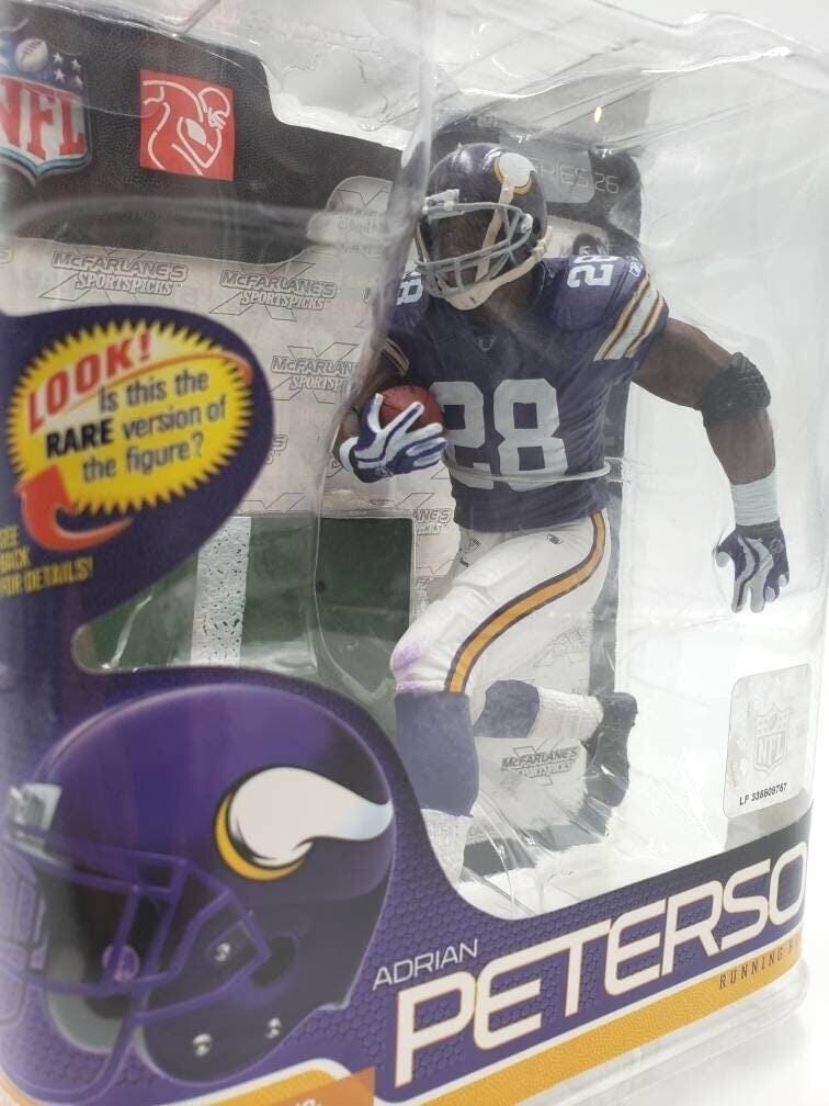 Vintage Adrian Peterson Minnesota Vikings Action Figure Purple