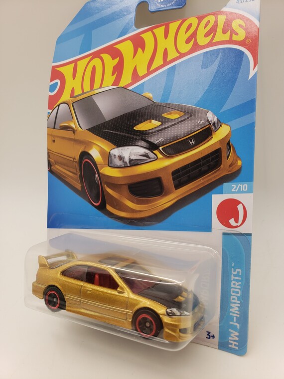 Hot Wheels Honda Civic Si: Metalflake Gold J-imports Collectible