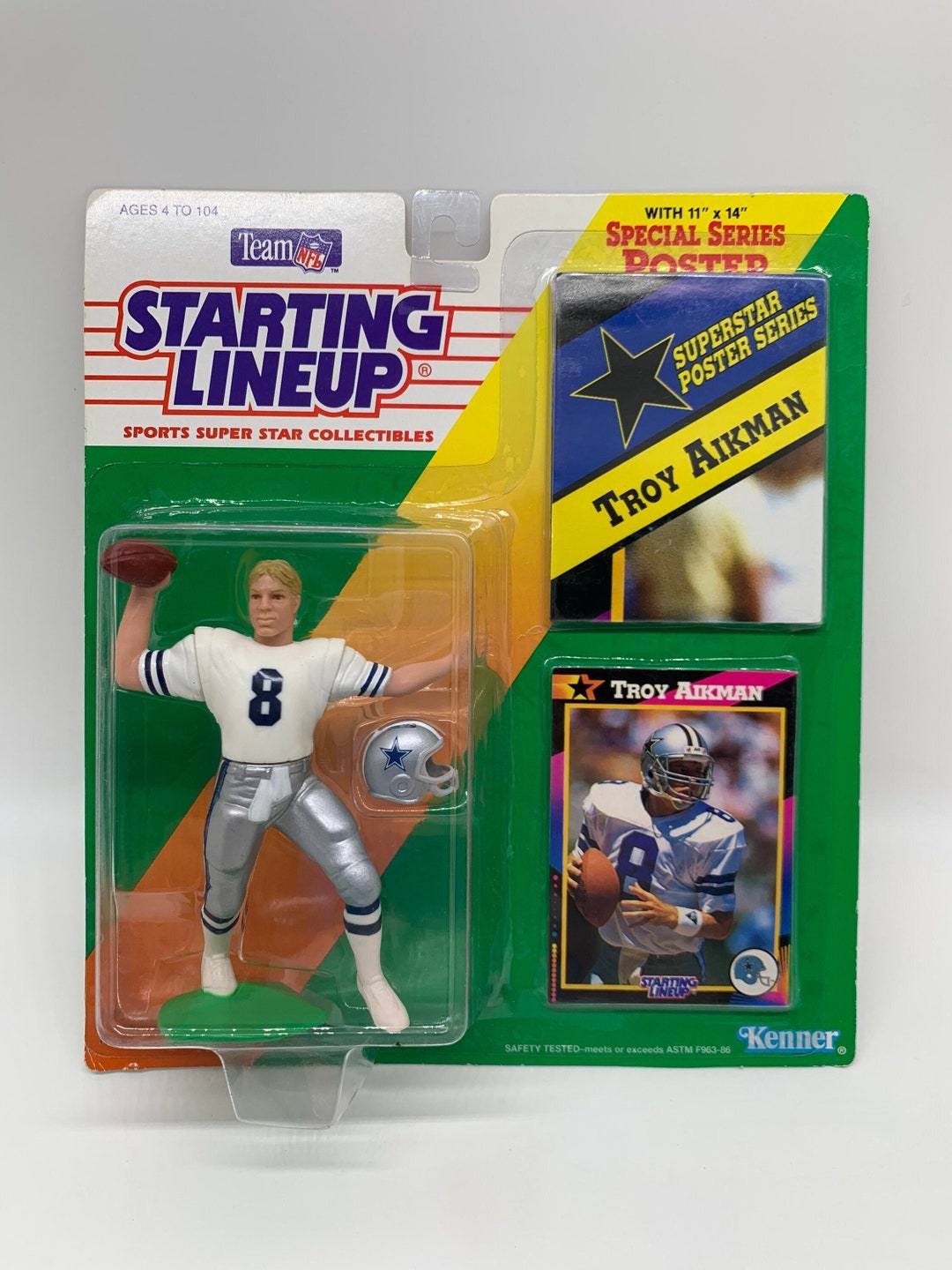 Vintage Troy Aikman Starting Lineup Action Figure: Dallas Cowboys