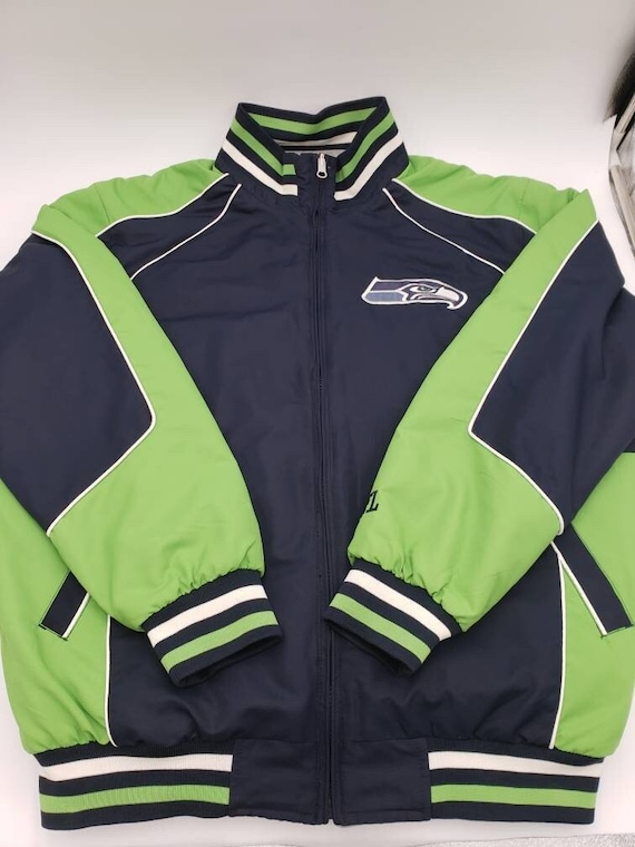 Seattle Seahawks Team Jacket Adult Size Large Blu… - image 10