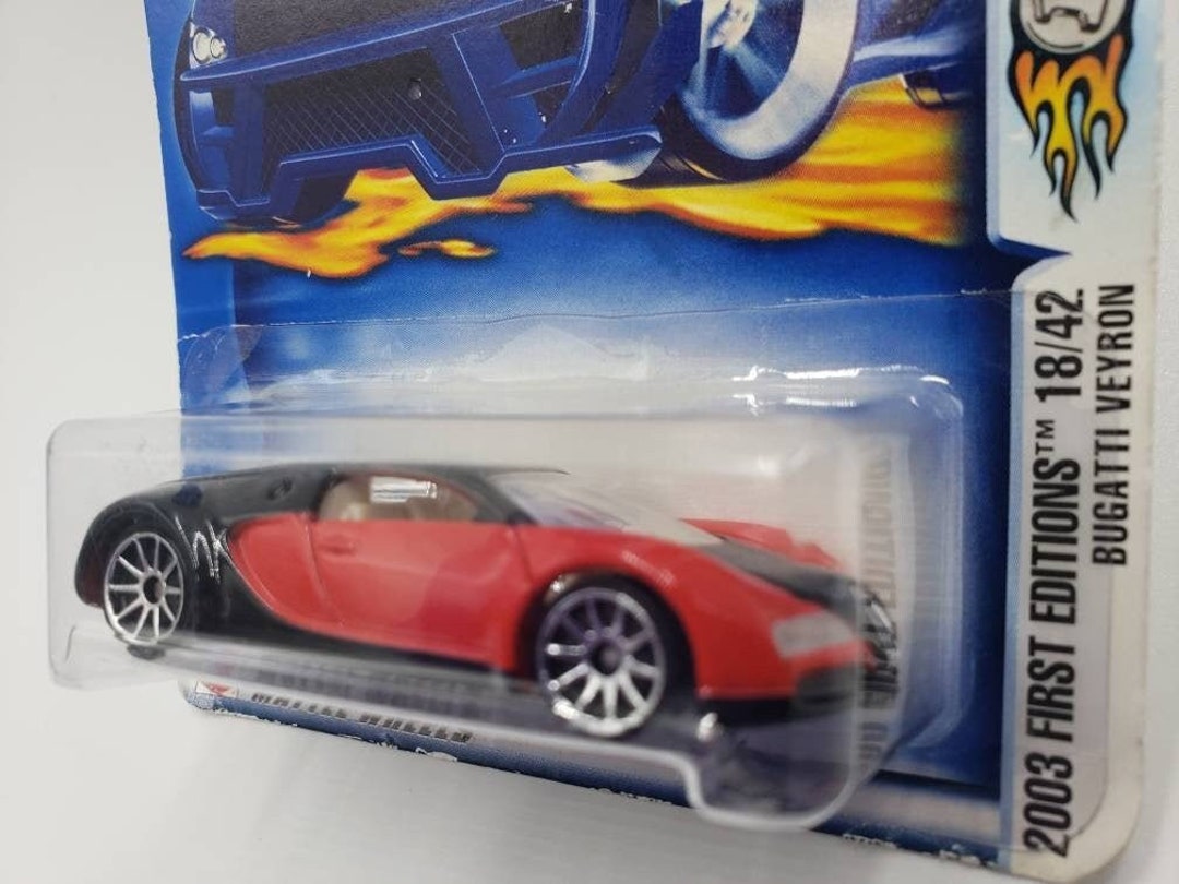 Hot Wheels Bugatti Veyron Red 2003 First Editions Collectable Miniature
