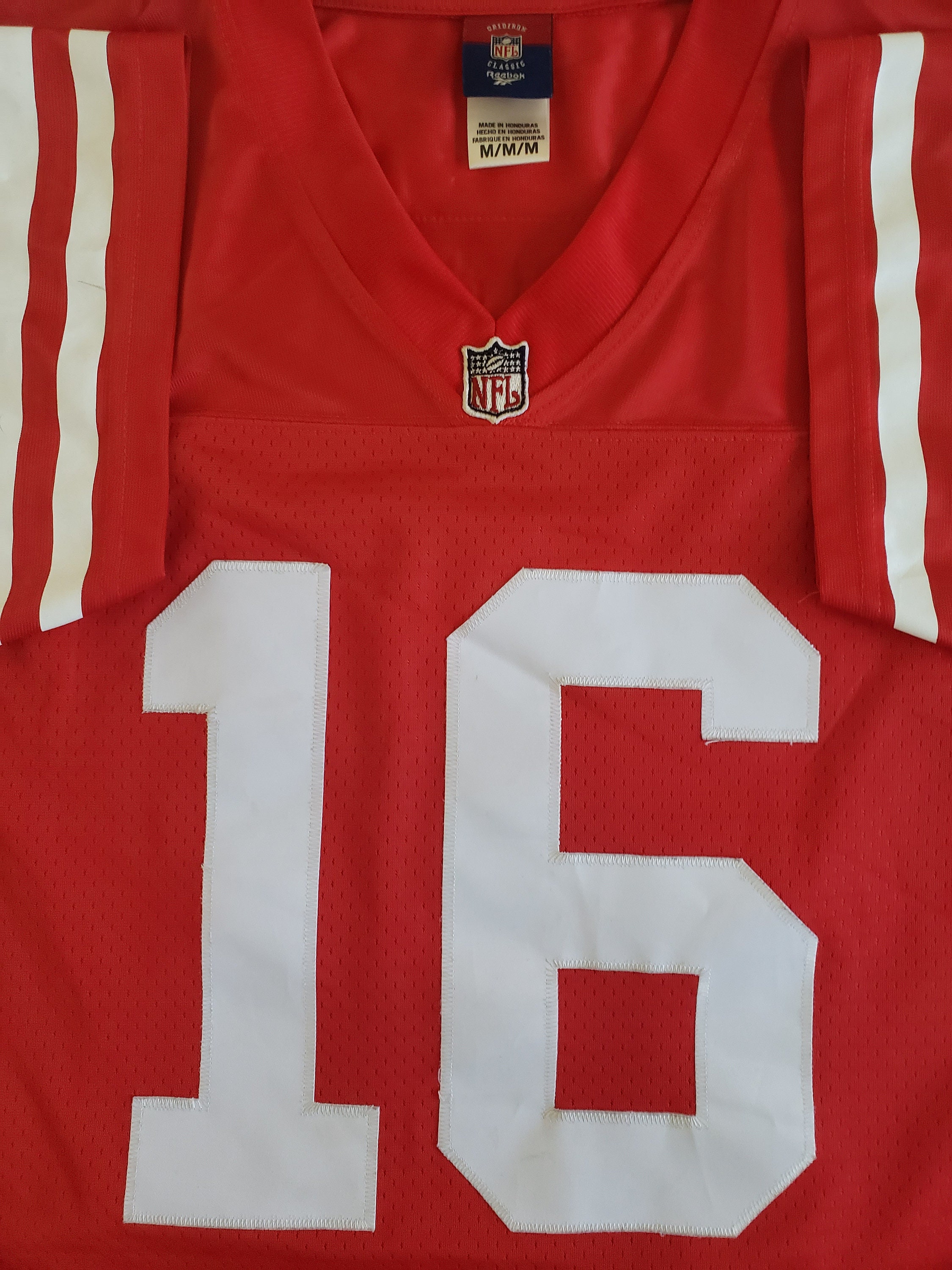 Reebok - 未使用 Reebok NFL 49ers JOE MONTANA ユニフォーム Vintage Joe Montana 49ers Jersey: Reebok NFL Throwback