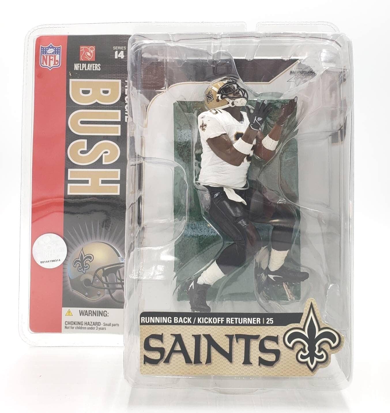 Vintage Reggie Bush New Orleans Saints Action Figure White