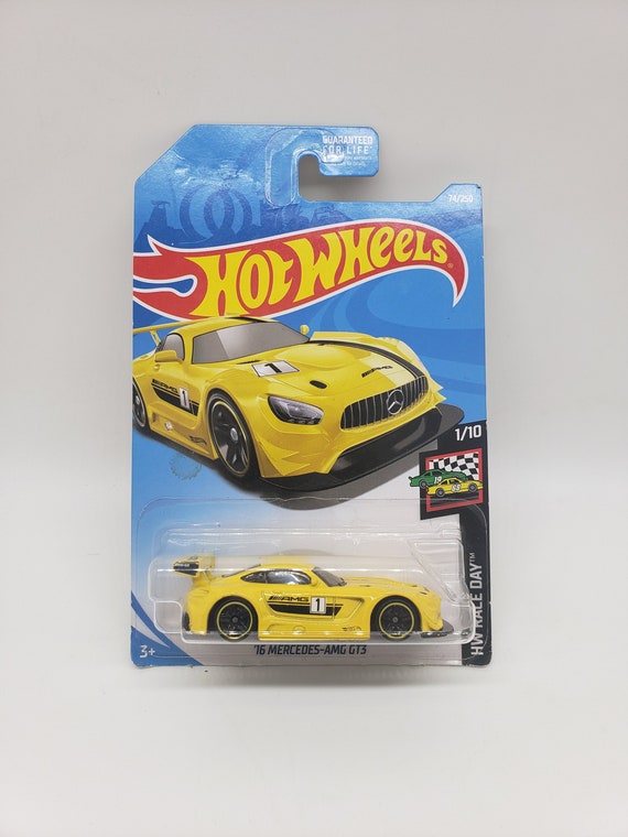 Hot Wheels Mercedes amg GT3 Yellow HW Race Day Perfect Birthday