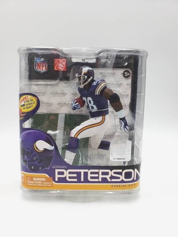 Vintage Adrian Peterson Minnesota Vikings Action Figure Purple