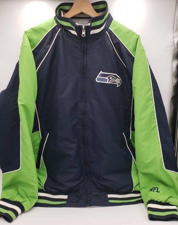 Seattle Seahawks Team Jacket Adult Size Large Blu… - image 1