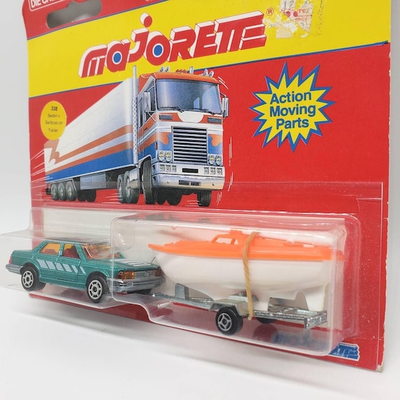 Remorque De Voiture Jouet Vintage Majorette - Fabriquée En France, Occasion