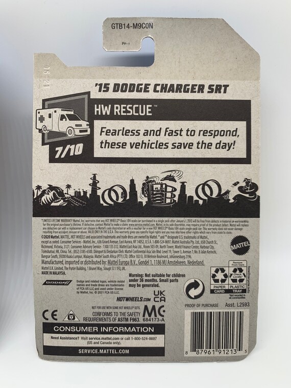 ホットウィール ダッジ チャージャー：HW レスキュー コレクタブル