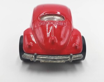 Vintage Hot Wheels VW Bug: Enamel Cherry Red Mainline Diecast Car