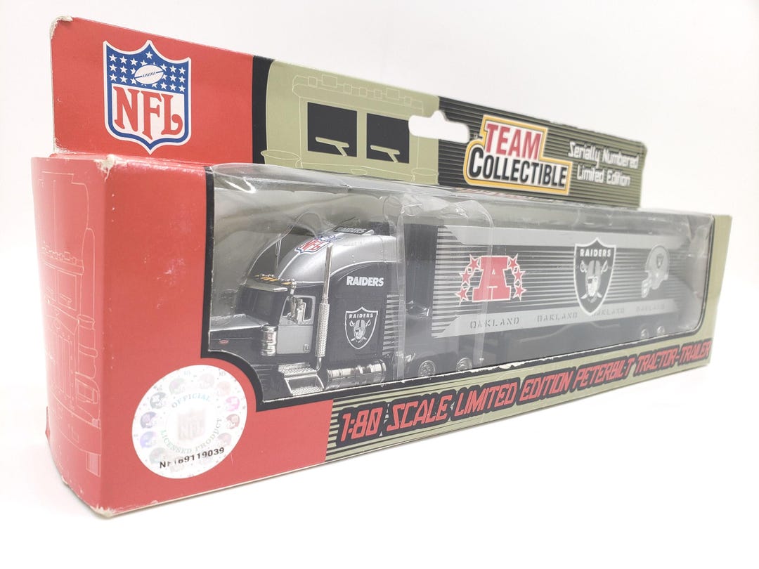 Vintage Oakland Raiders Peterbilt Tractor Trailer: FLEER NFL