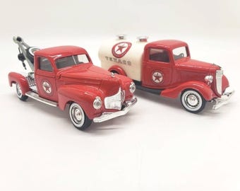 Solido 1940s Dodge Tow Truck and Ford Texaco Tanker 1:43 Scale Die