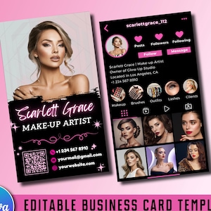 Cartão de visita do Instagram 2024, cartão de visita do Instagram, cartão de visita do Instagram com scrunchie, cartão de visita com código QR, cartão de visita do Instagram com scrunchie QR