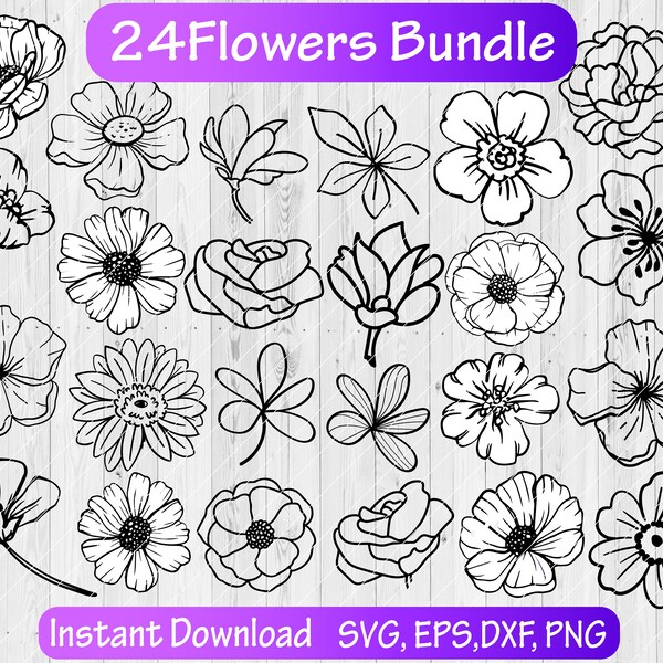 Flower Svg Bundle,Flower Bundle Svg, Wildflower Svg,Leaf Svg,Floral Svg Bundle,Flowers Svg,Svg Roses Flowers,Svg Flowers,Doormat Svg flowers