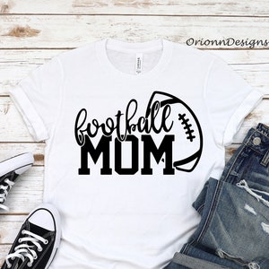 Football Mom Shirt, Football T-shirts, Football Mom Tee, Football Shirt, Sport Mom Shirt, Football Mom T-Shirt image 1